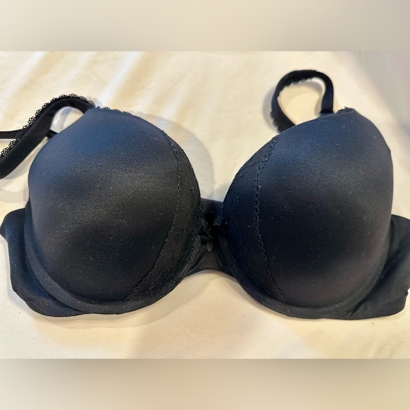 Victoria’s Secret Body by Victoria Perfect Shape Bra 34D Black Lace Push-Up - Picture 5 of 8